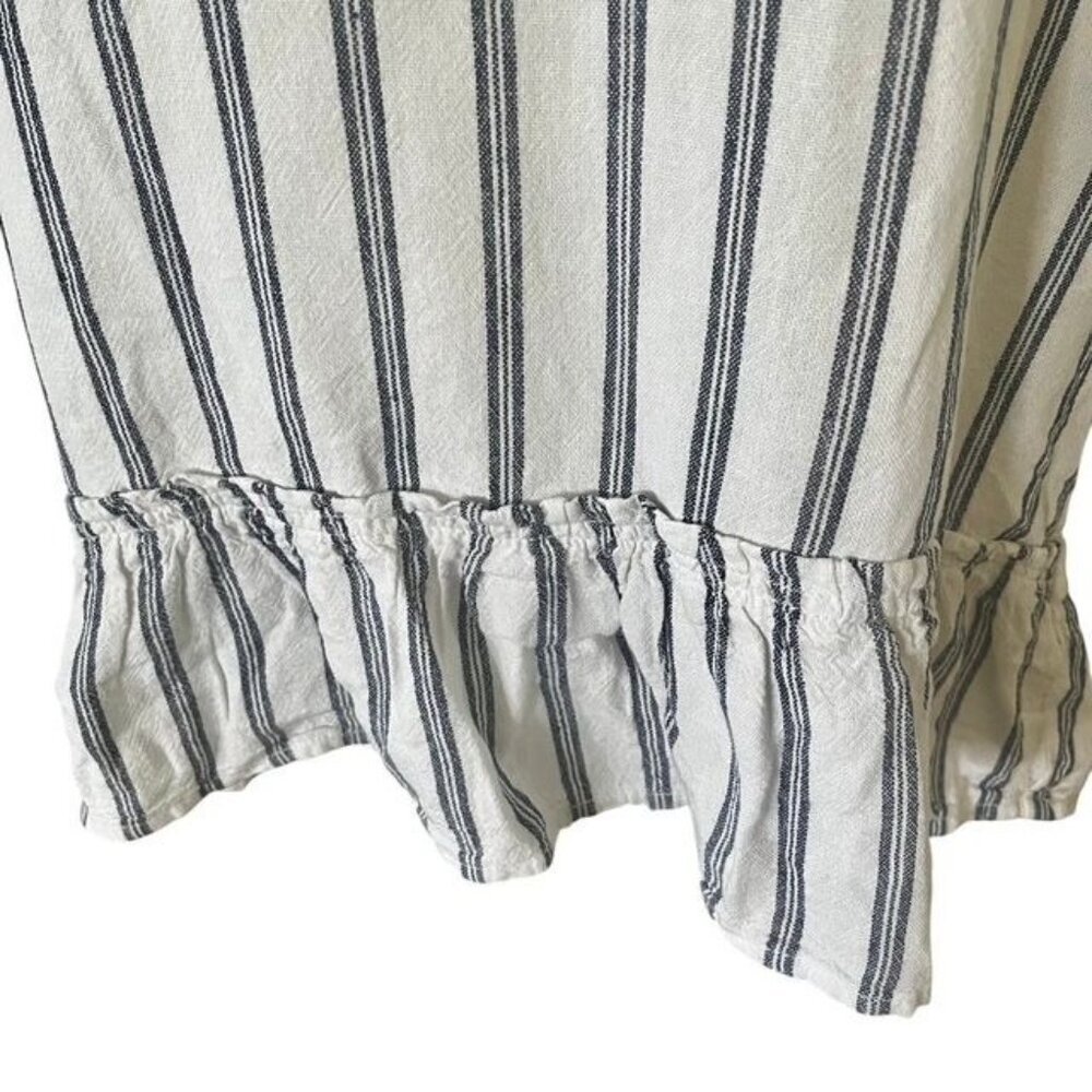 Style & Co Women's Size Medium Prospect Stripe Linen Blend Sleeveless Top - Picture 3 of 6